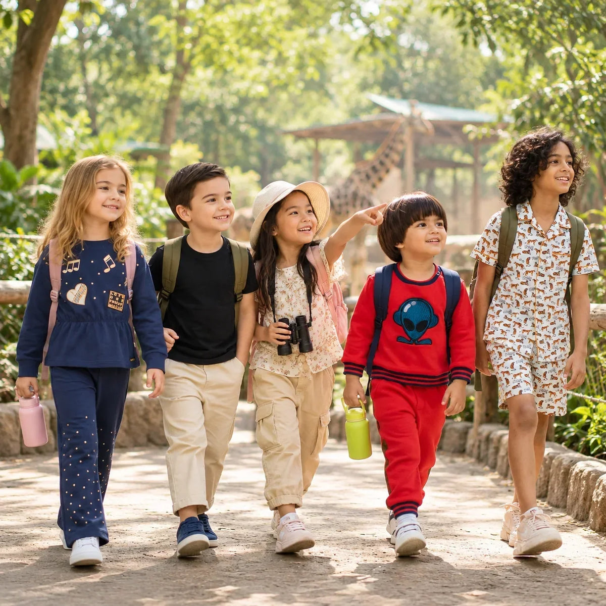 children in zoo