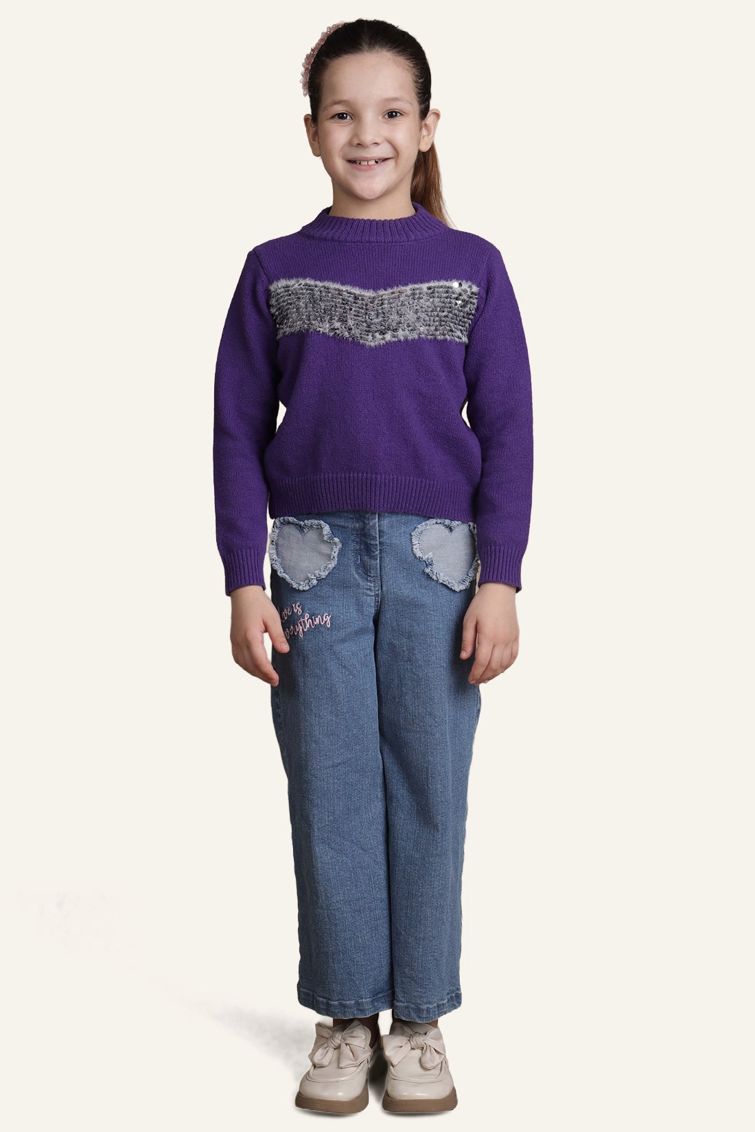 Girls Purple Sweater