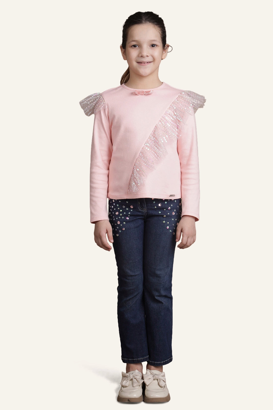 Girls Pink Top – Soft Cotton Fabric