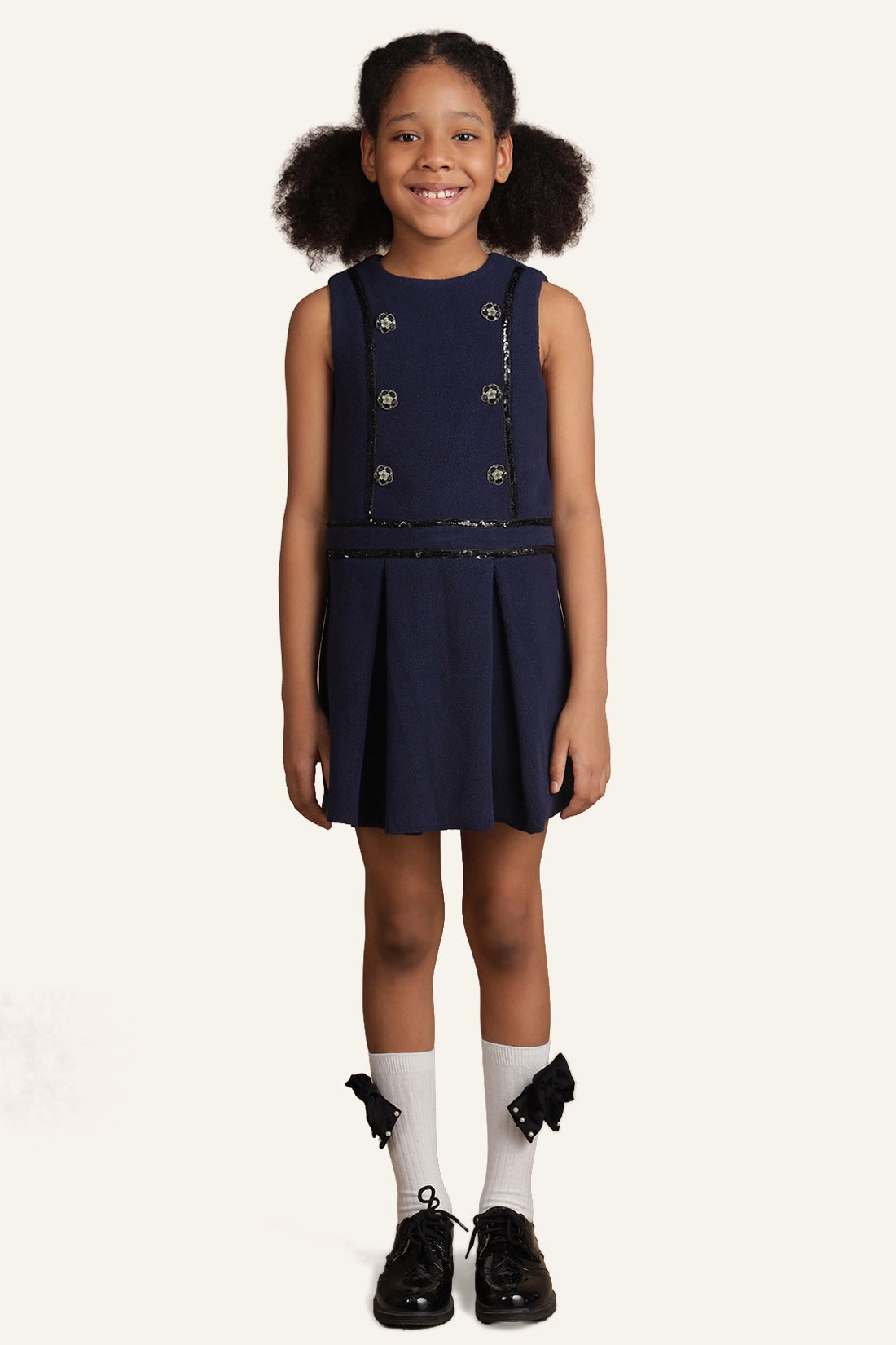 Girls Navy Blue Dress