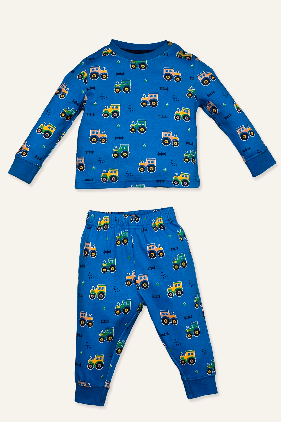 Baby Boys Blue Vehicle Printed Night Suit Set