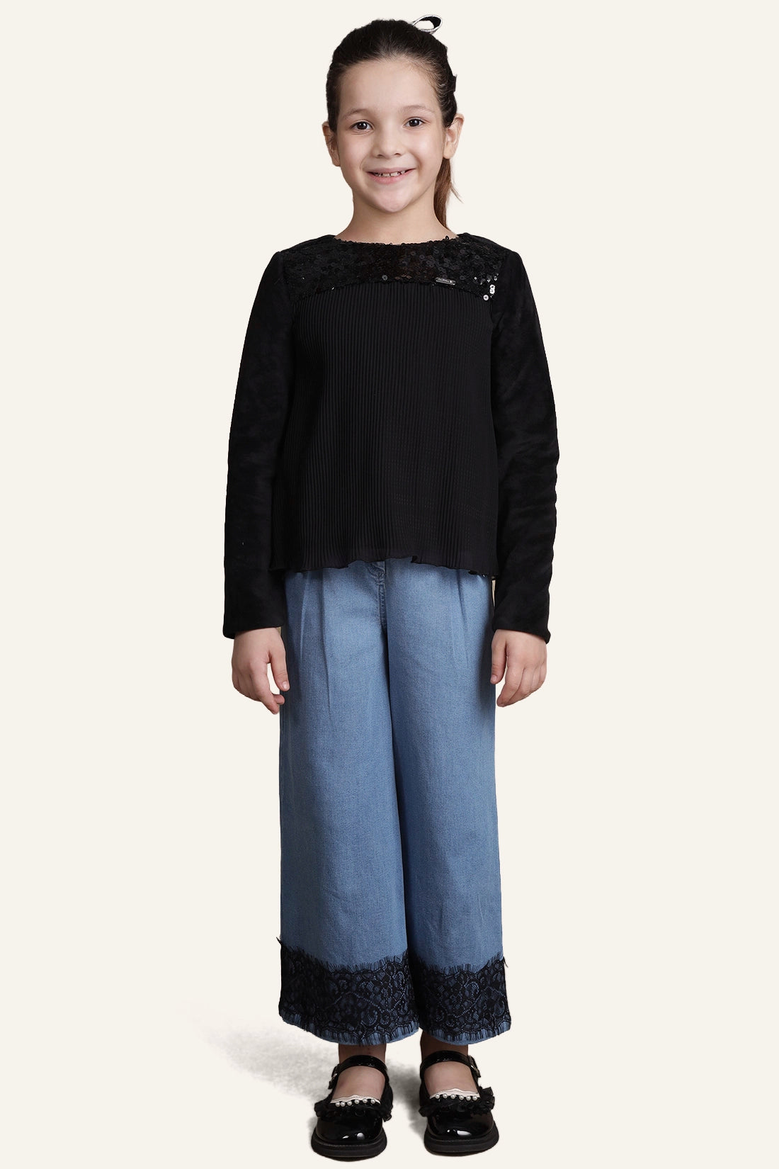 Girls Blue Denim Pants