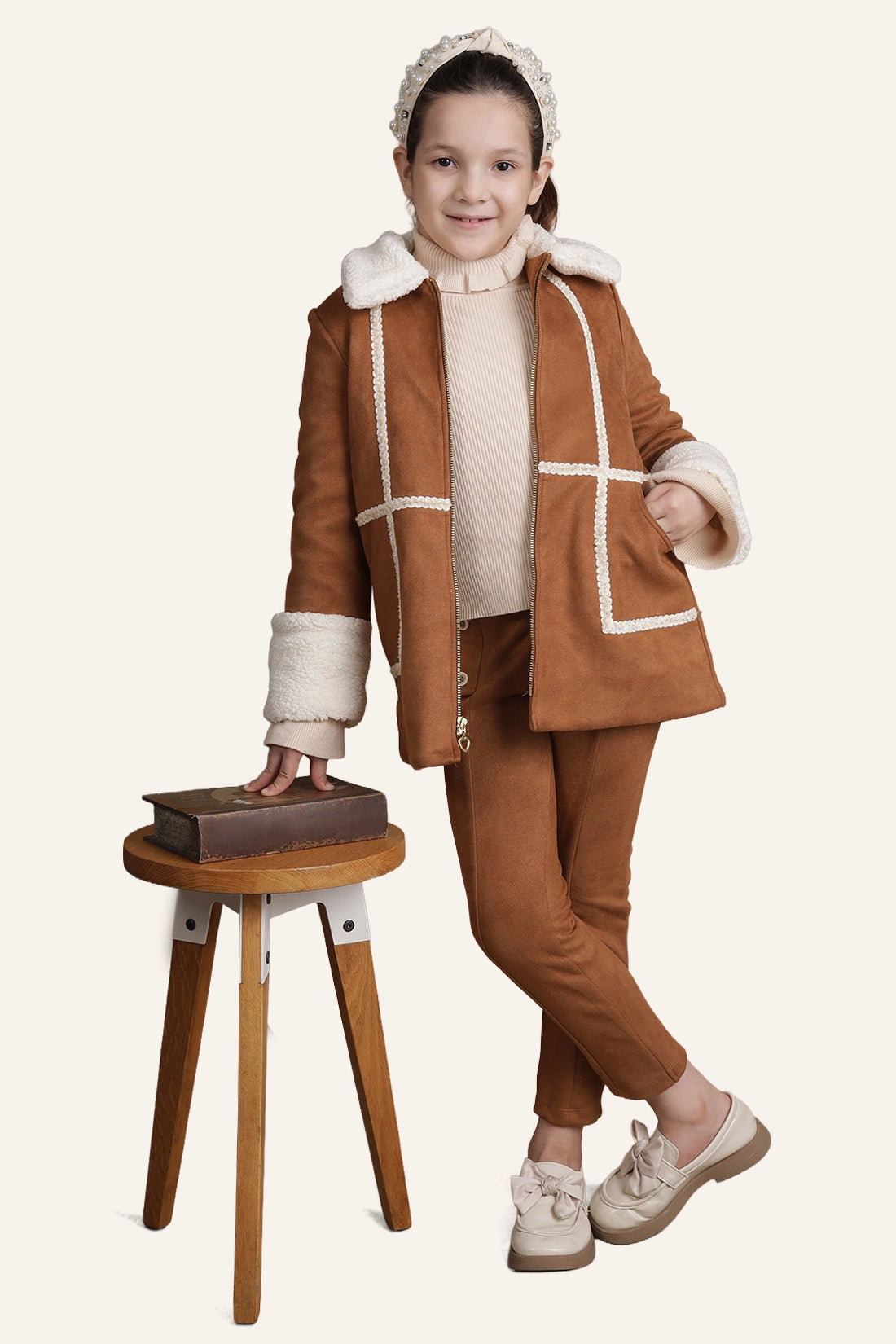 Girls Coffee Overcoat