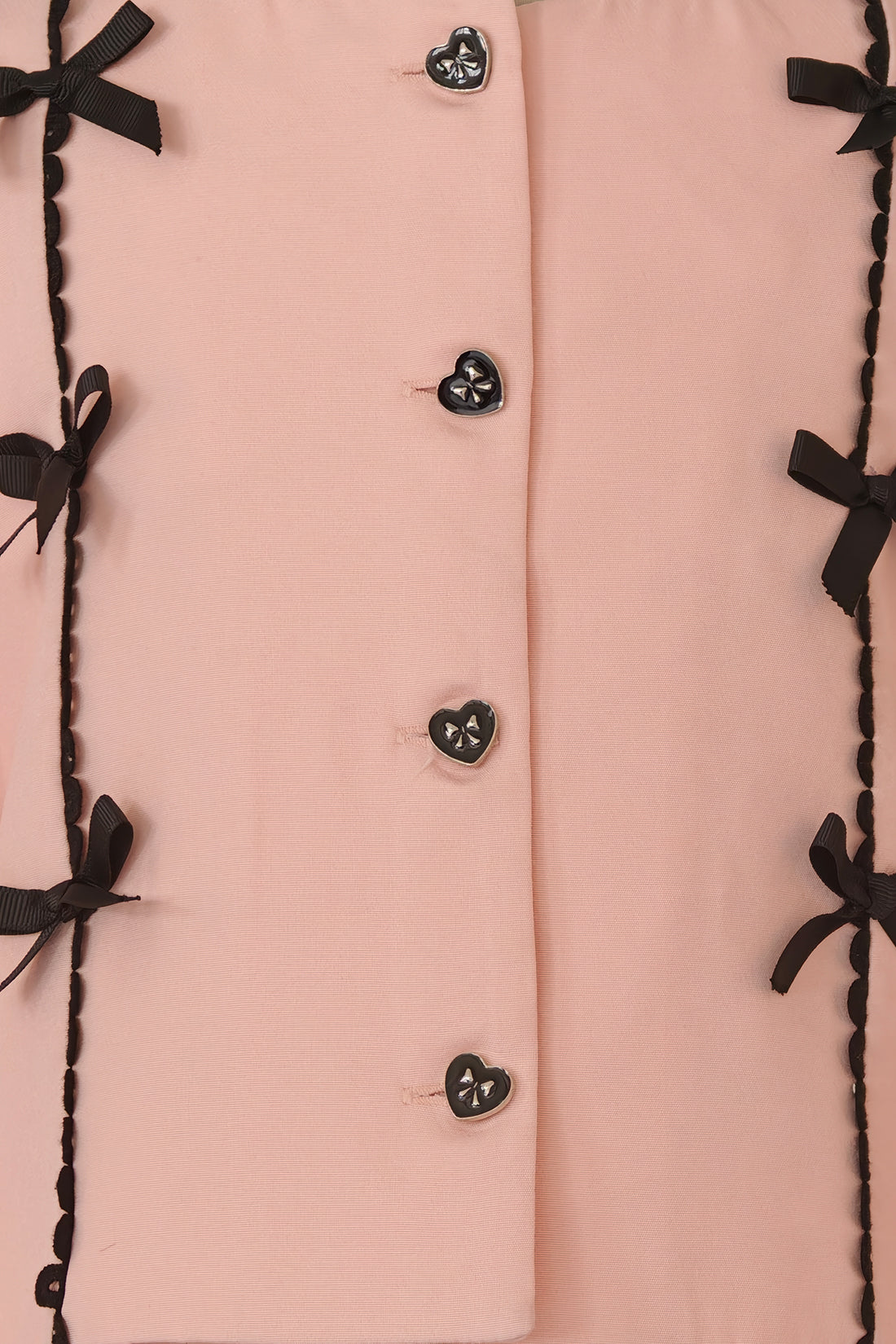 Peach Embellished Banana Crepe Jacket
