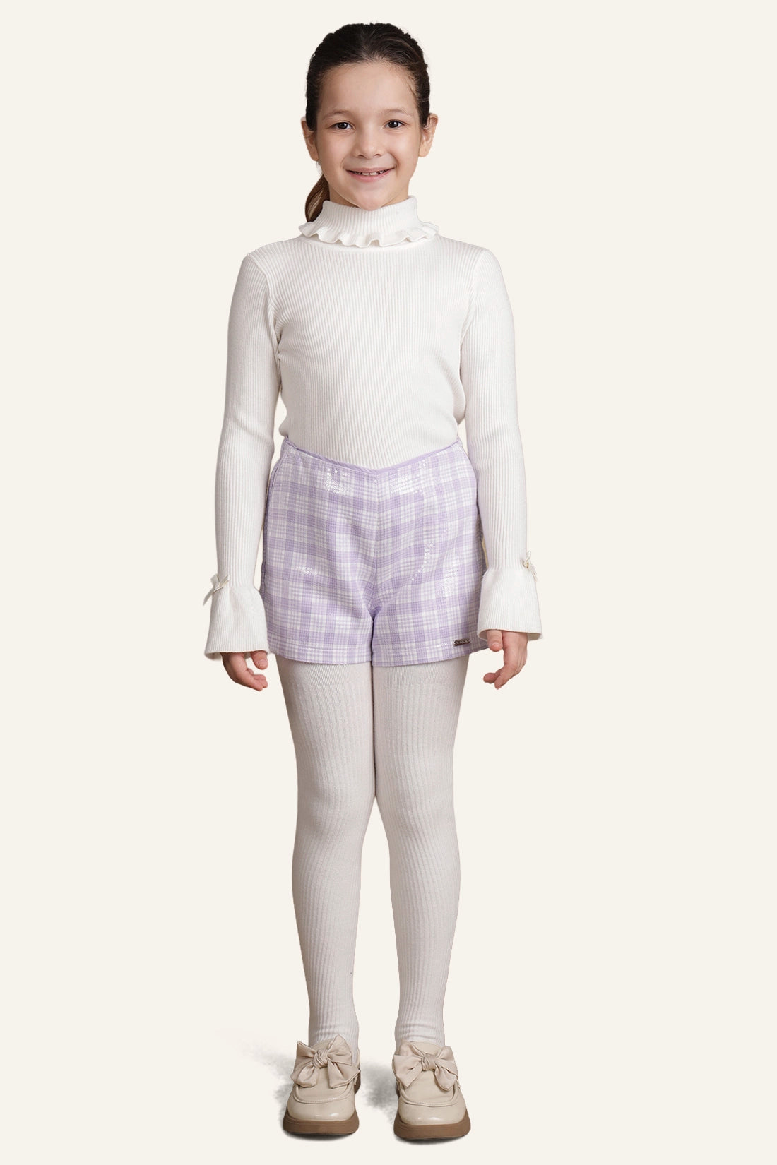 Girls Lilac Sequence Short