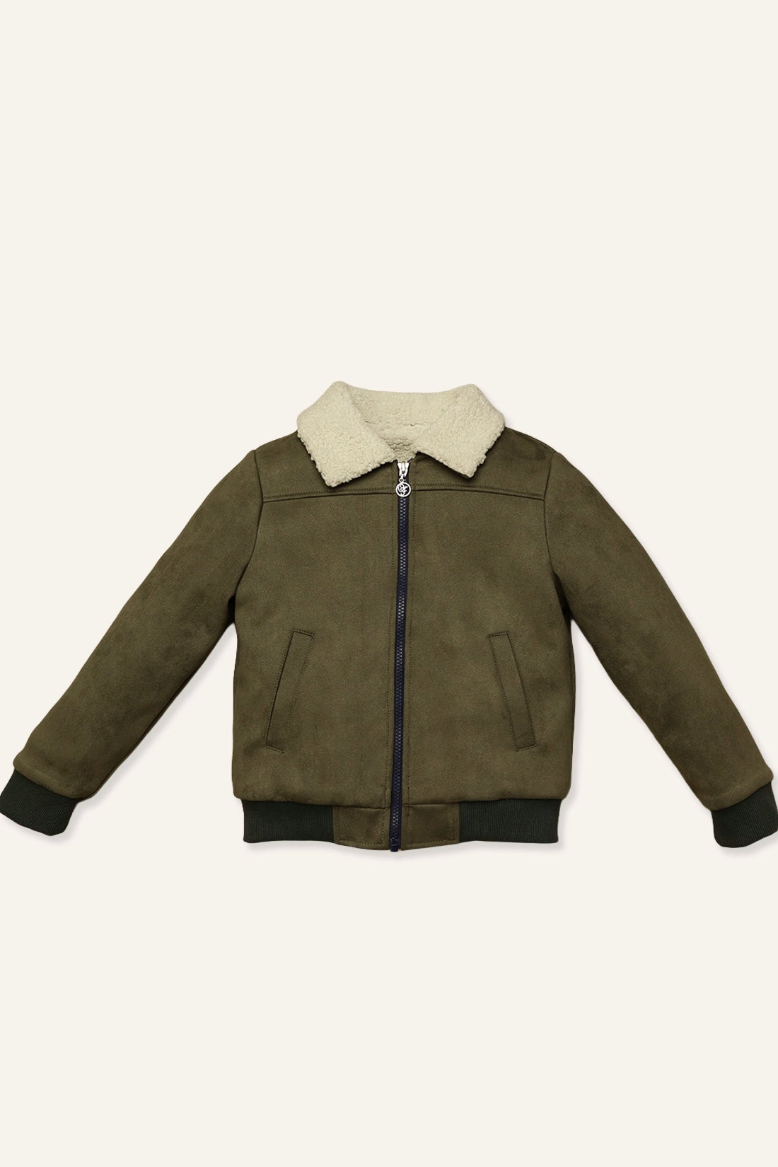 Boys Green Solid Jacket