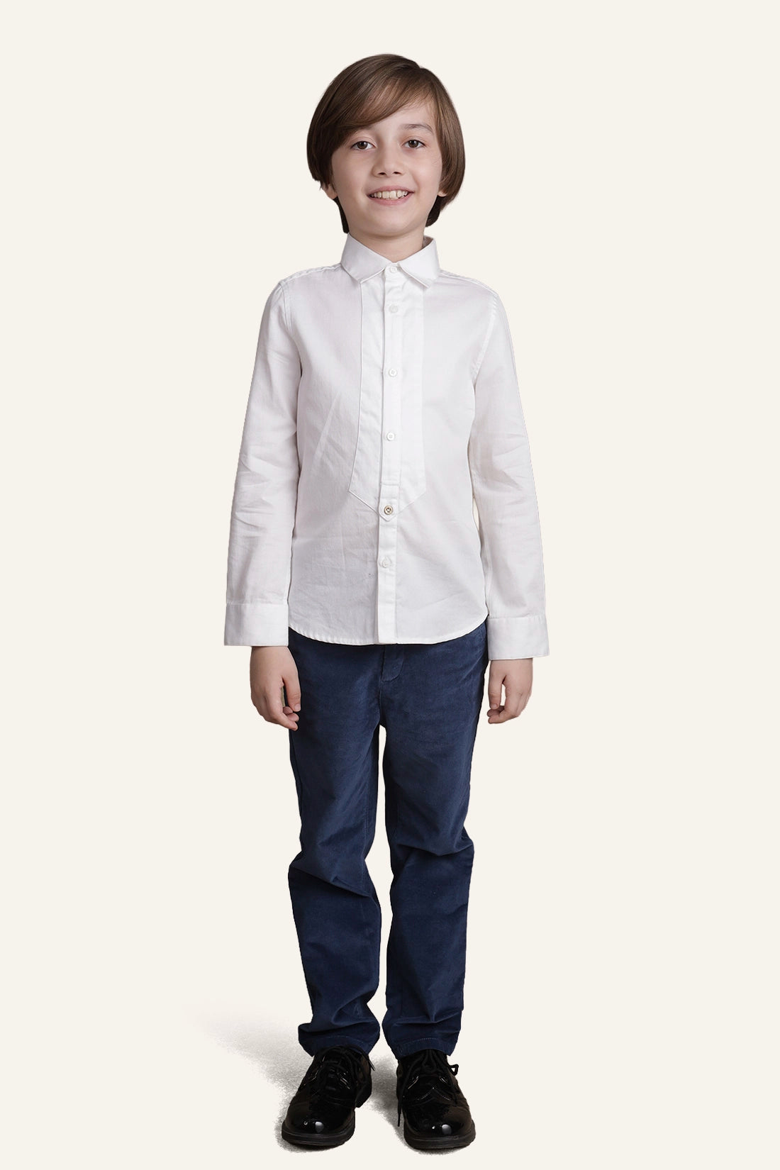 Boys White Collared Shirt