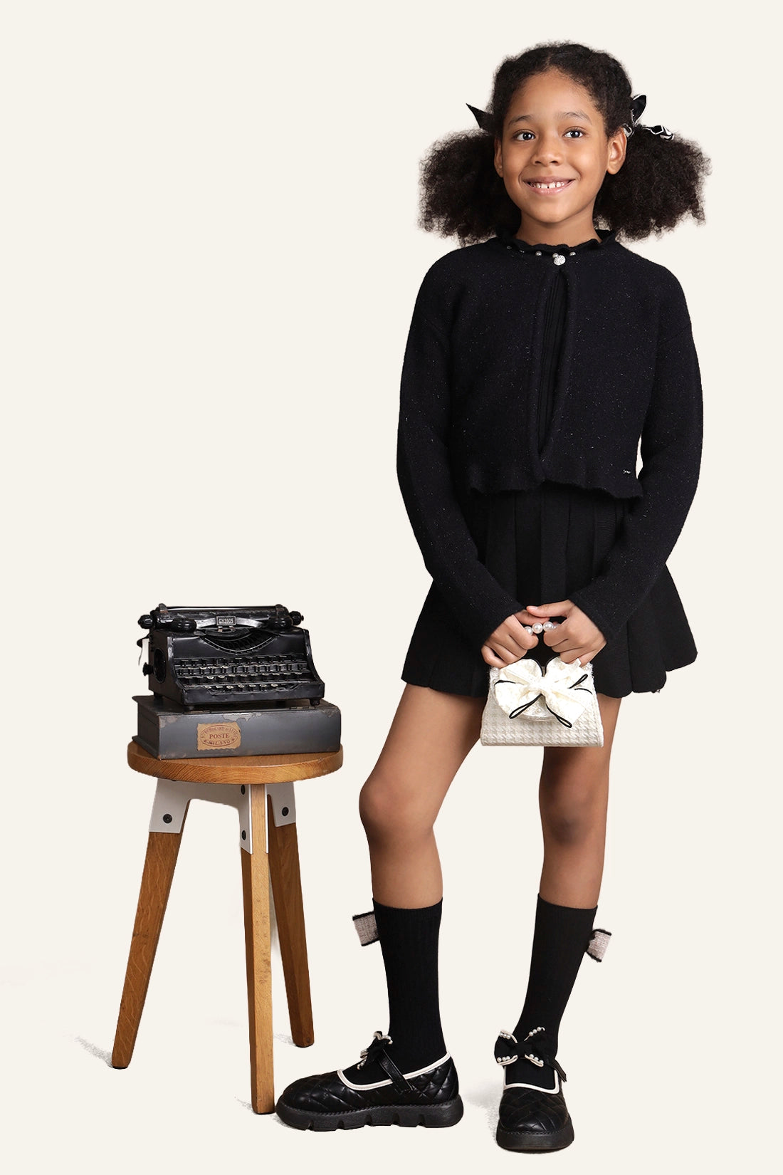 Girls Black Cardigan