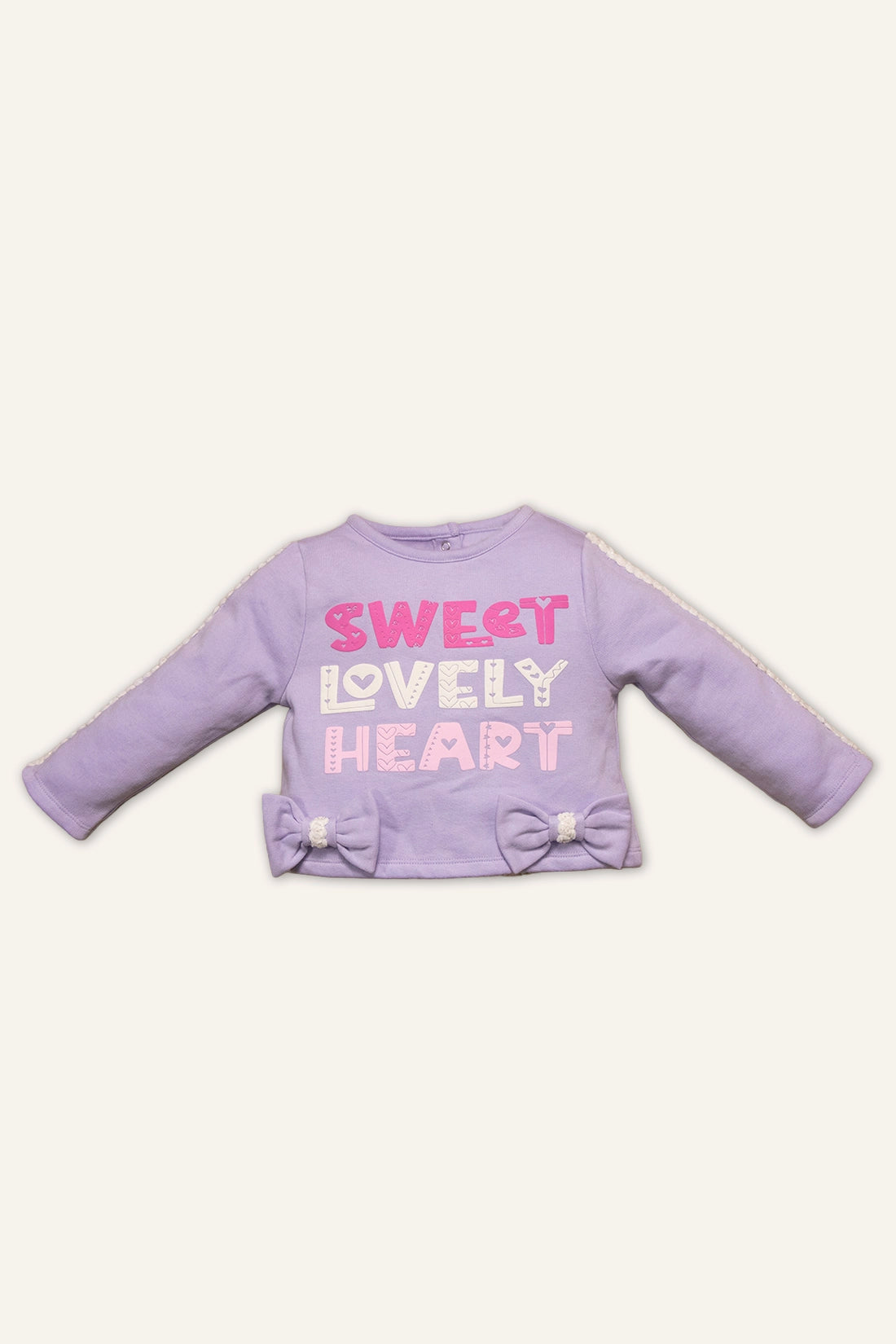 Baby Girls Lilac Sweat Shirt With Track Pant