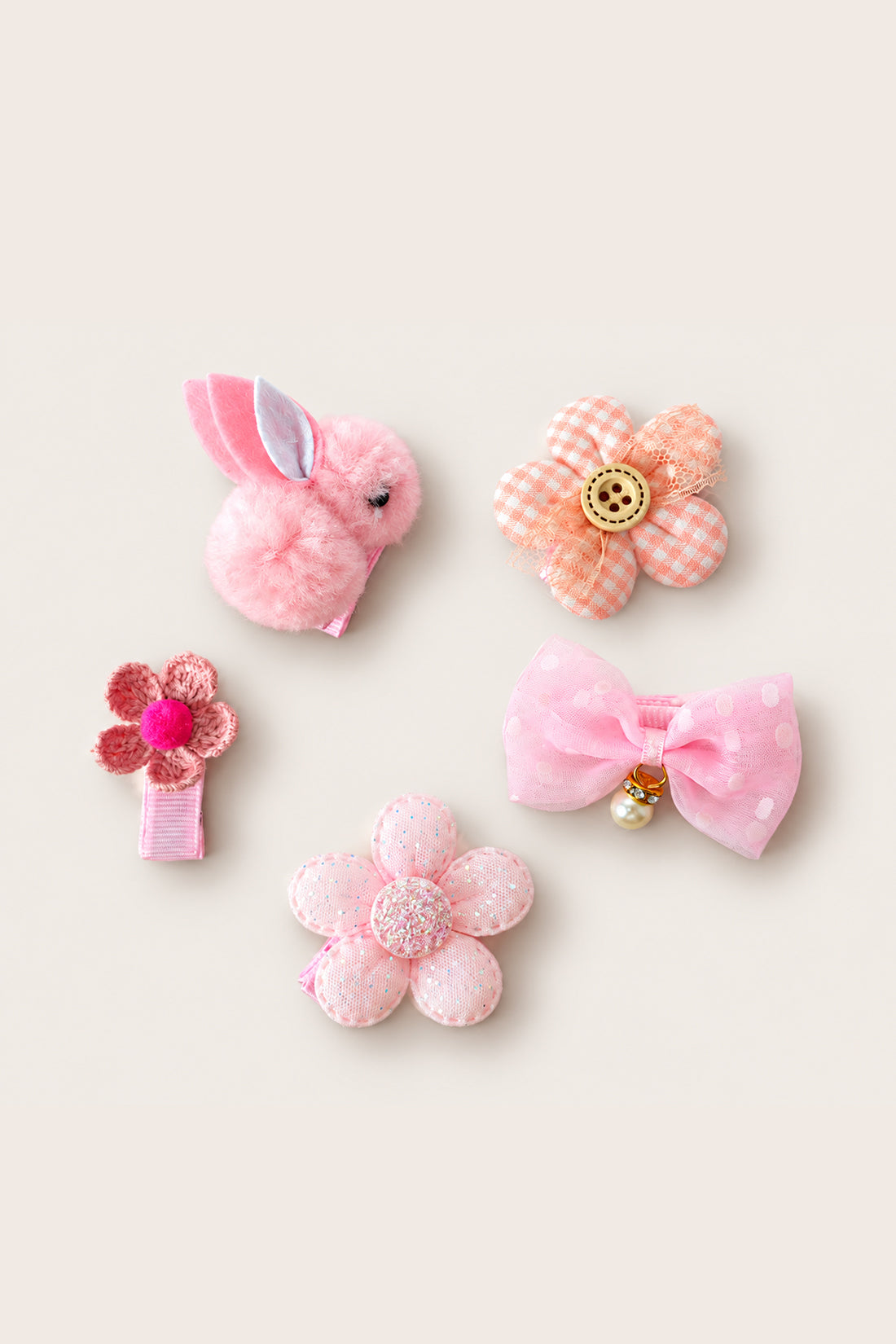 Girls Multicolour Solid Hair Clips