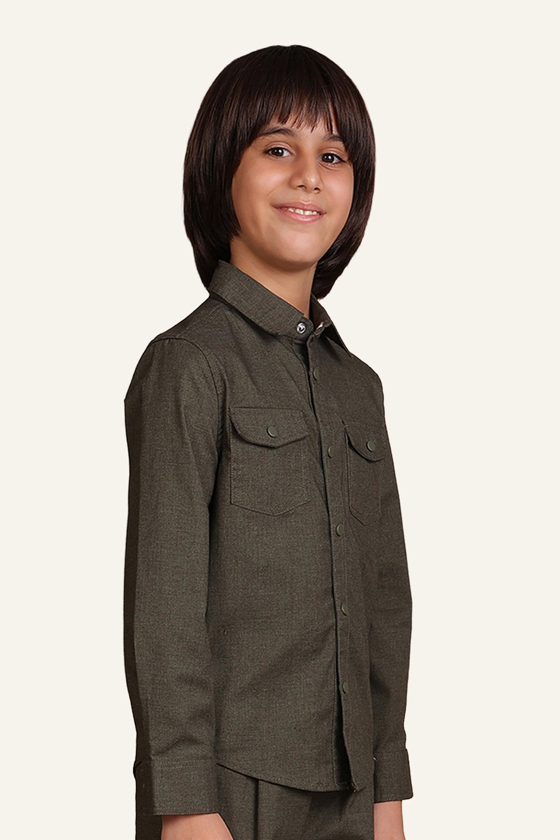 Boys Olive OverShirt