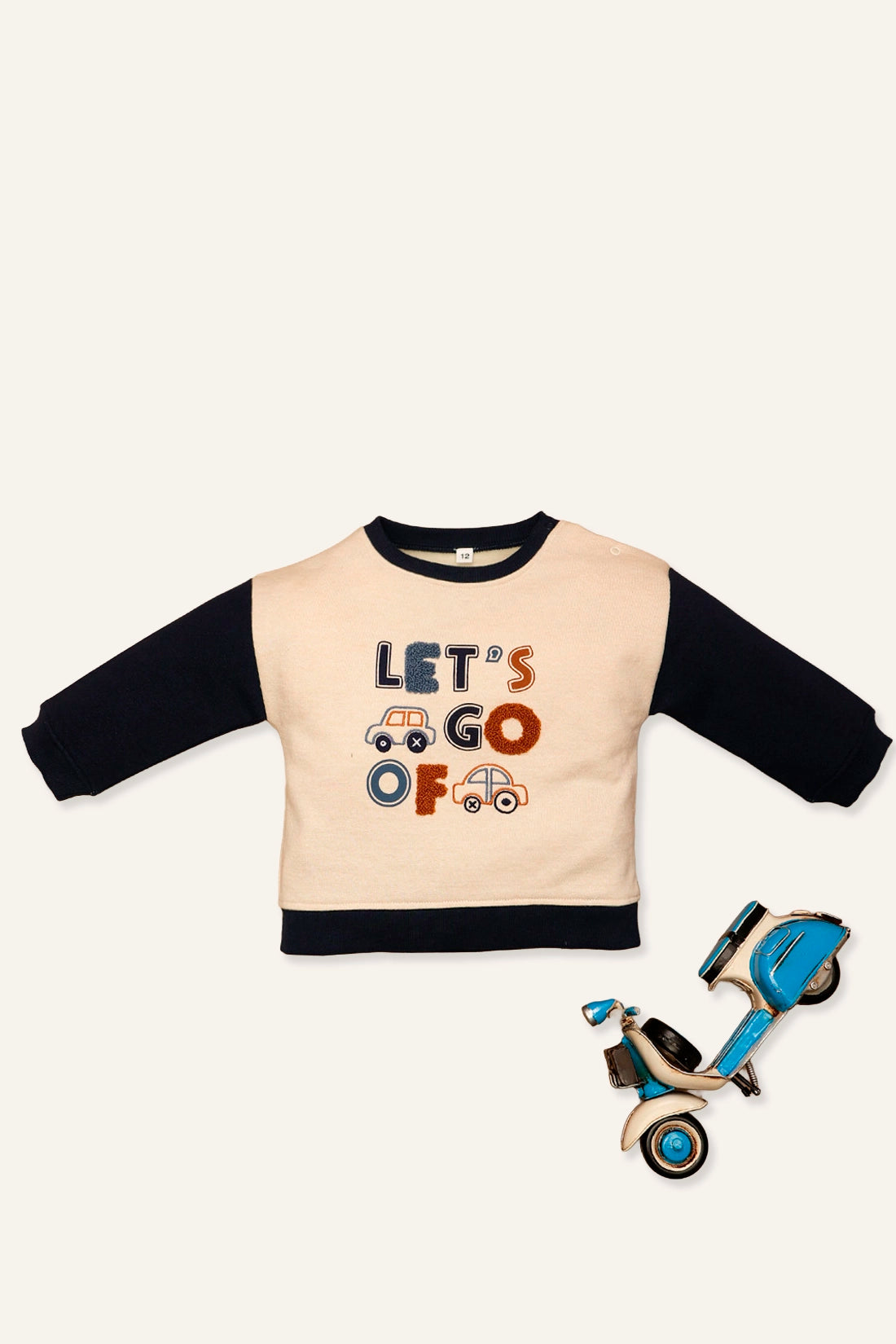 Baby Boys Off White Sweat Shirt