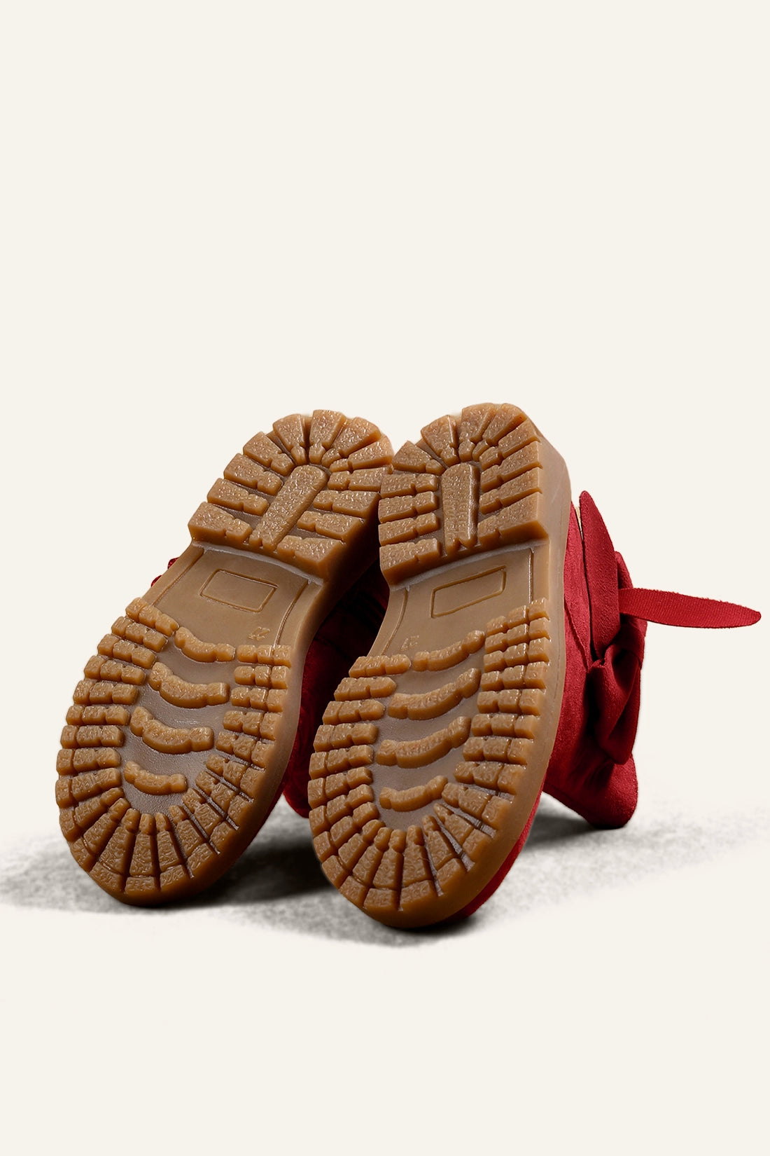 Girls Maroon Solid Boots