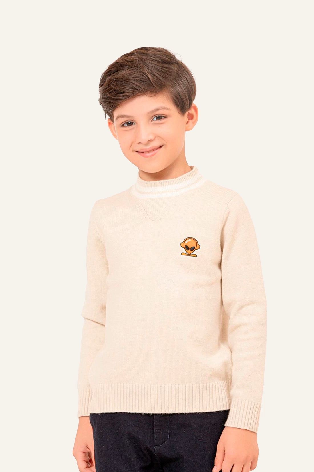 Boys Creme Sweater