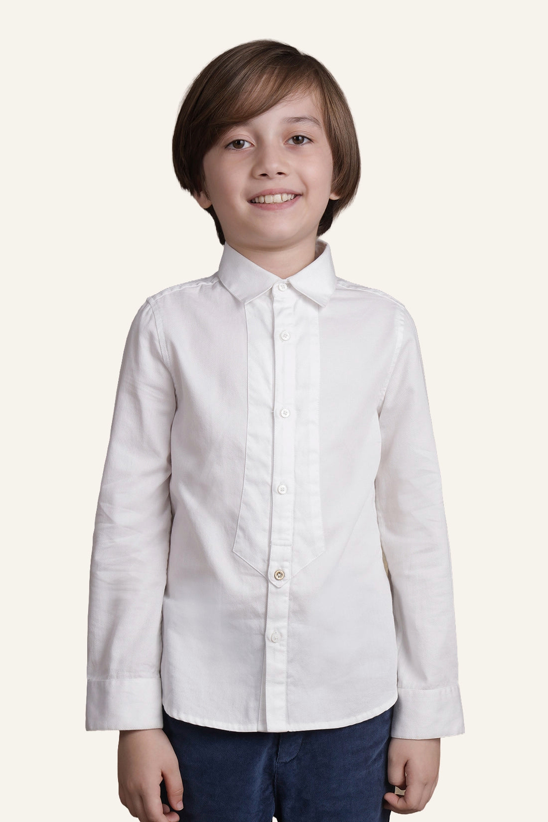 Boys White Collared Shirt