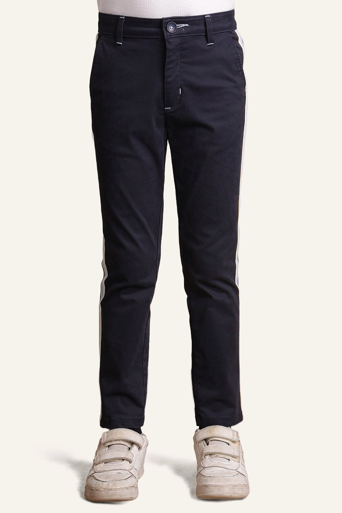 Boys Navy Blue Slim fit Trouser