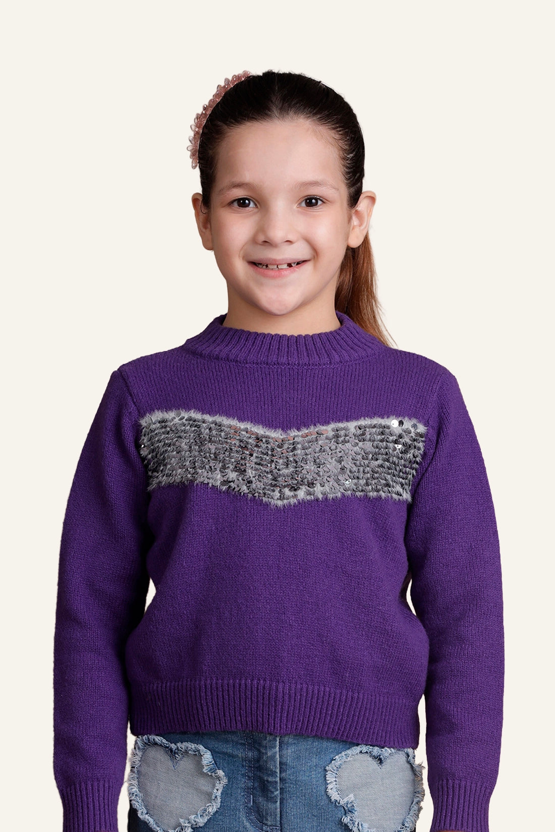 Girls Purple Sweater
