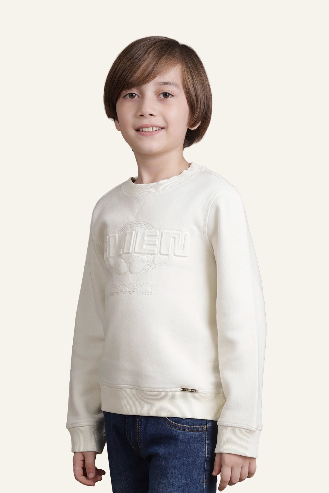 Boys Off White Alien Theme Sweat Shirt