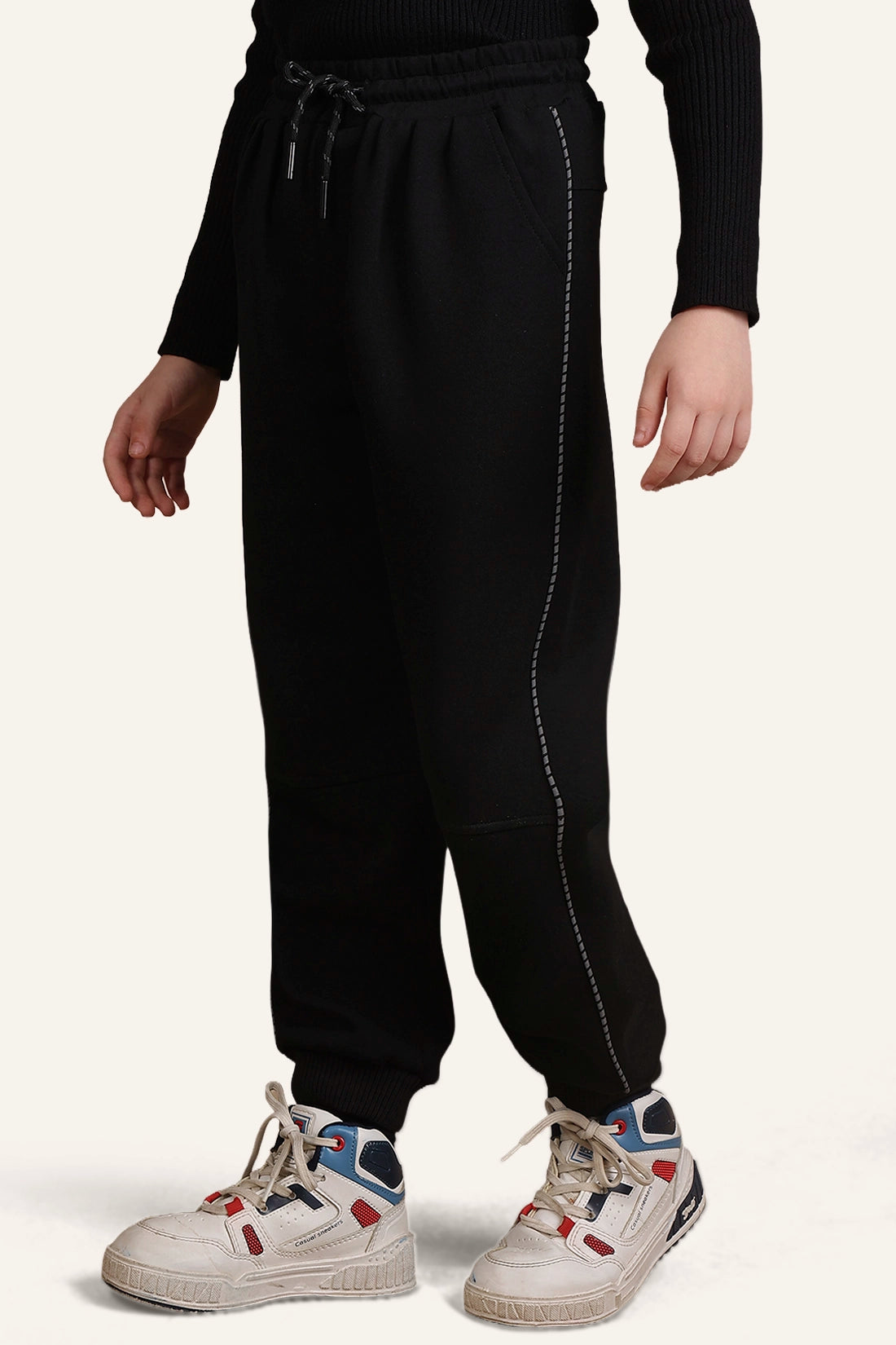 Boys Black Track Pant
