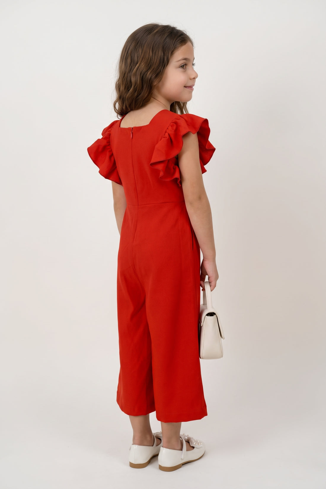 Rust Moss Square Neck Sleeveless Jumpsuit