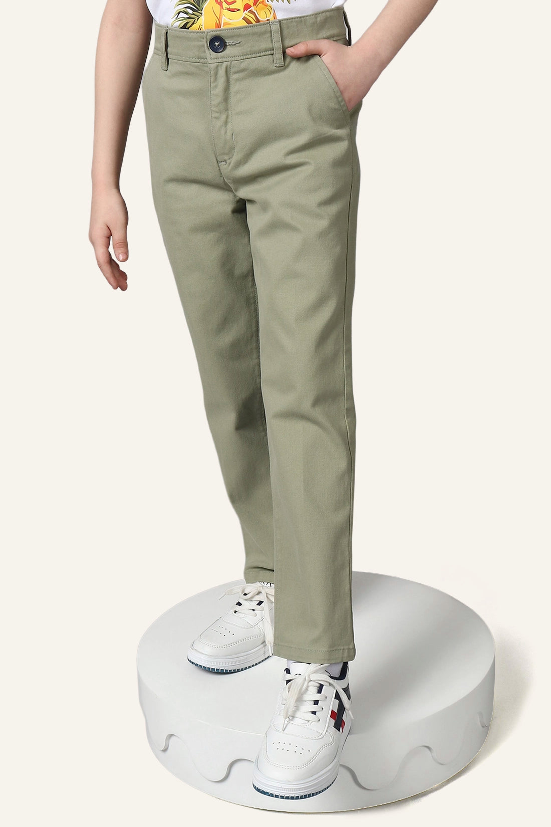 Boys Green Chinos