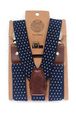 One Friday Navy Blue Polka Dot Print Suspender