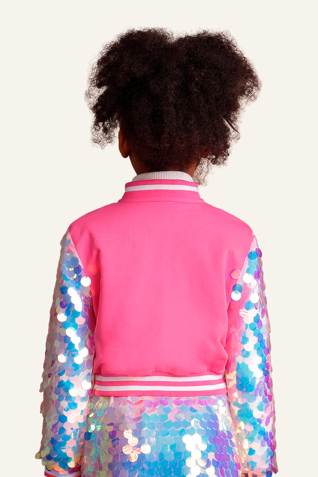 Girls Pink Solid Jacket