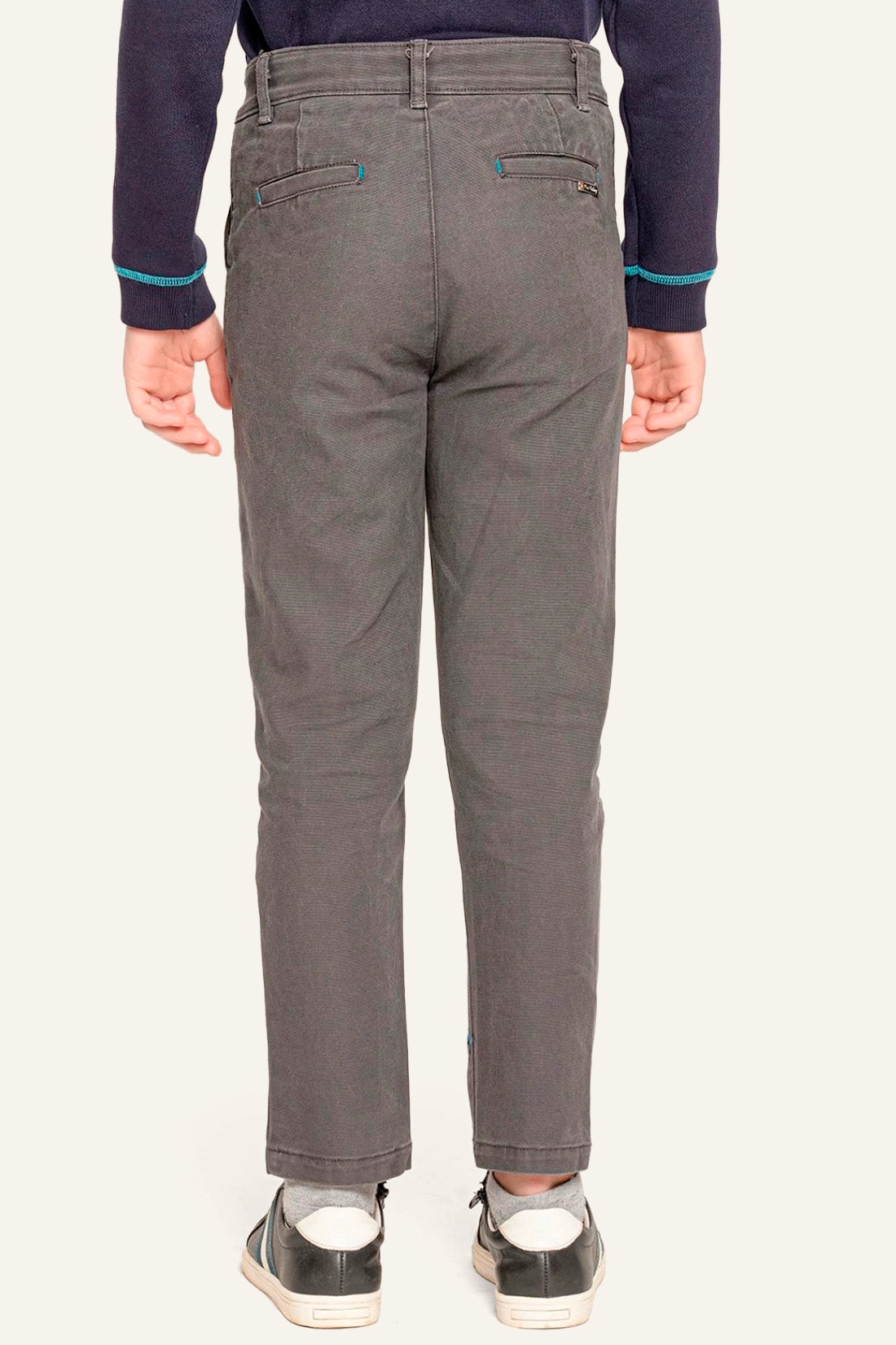 Boys Grey Straight Fit Trouser