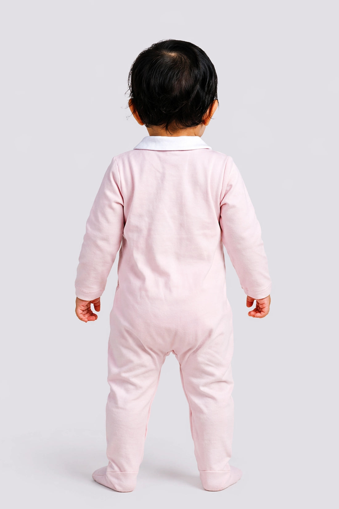 Baby Girls Pink Cotton Romper