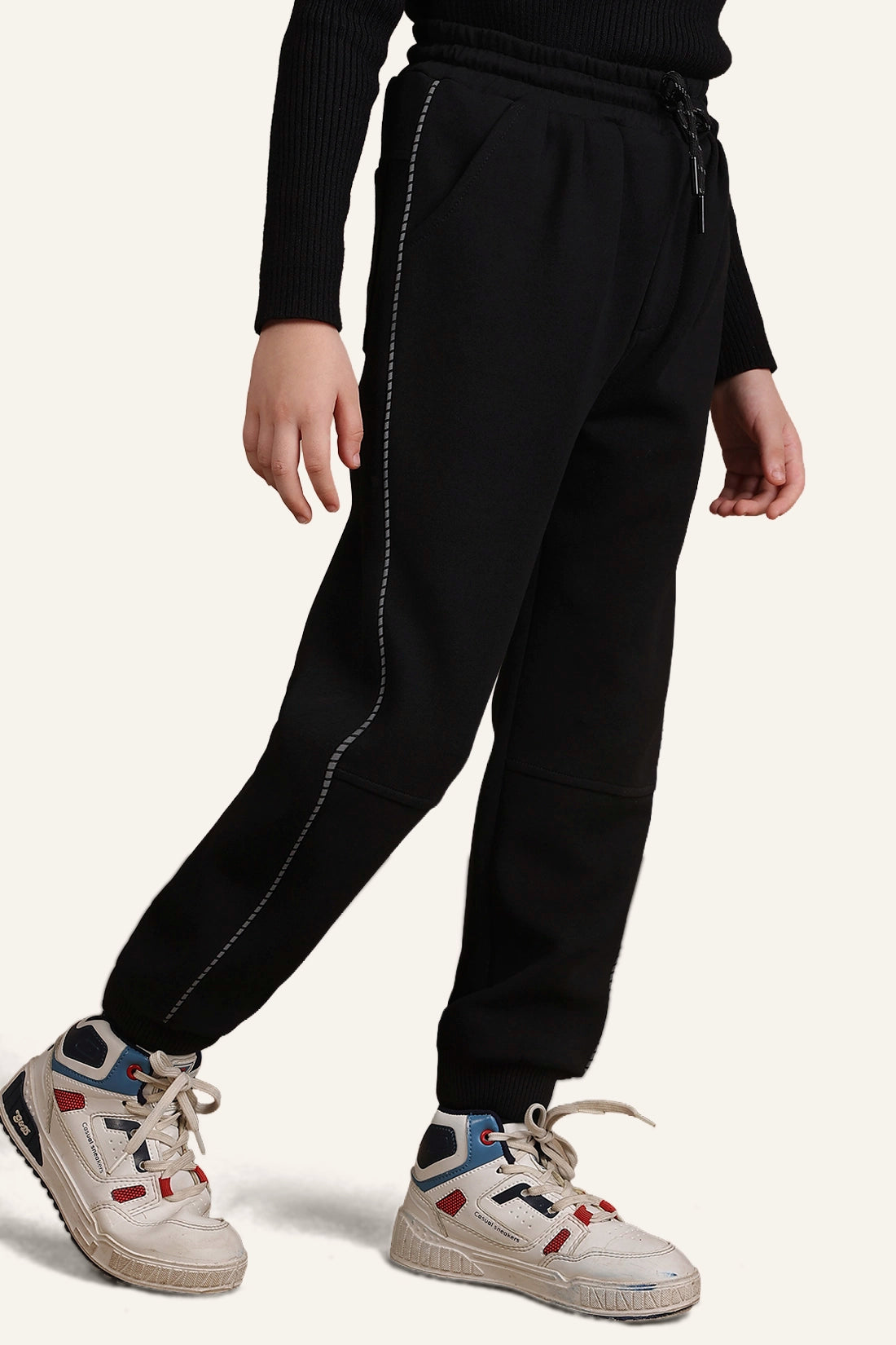 Boys Black Track Pant