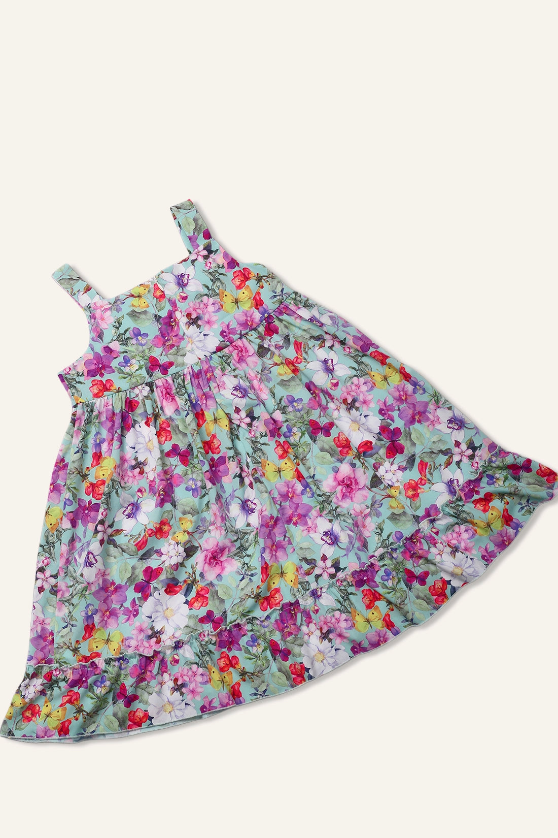 Girls Multicolour Flower Dress