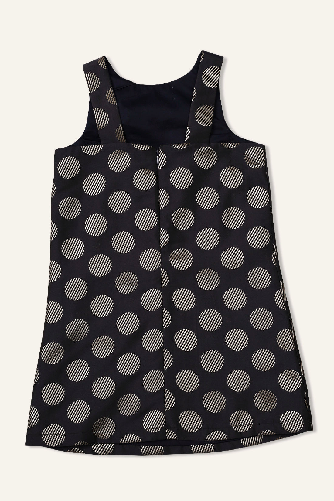 Girls Navy Blue Polka Dot Dress