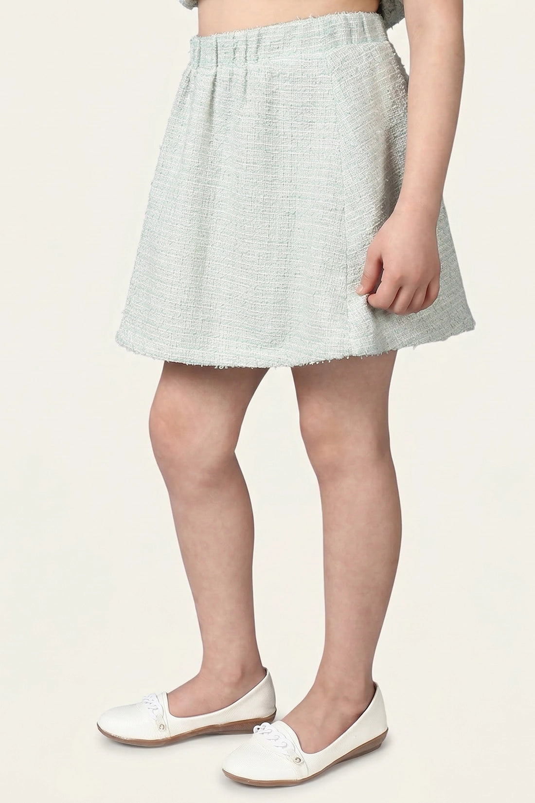 Girls Green Knitted Skirt