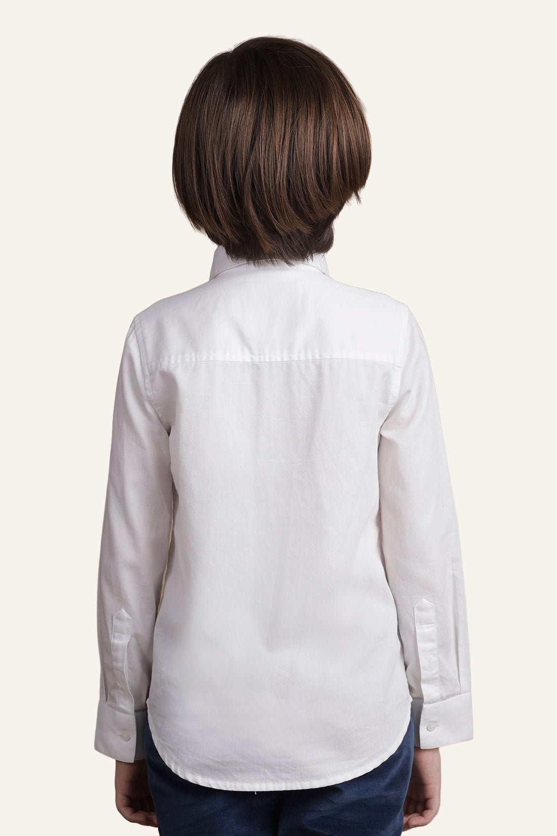 Boys White Collared Shirt