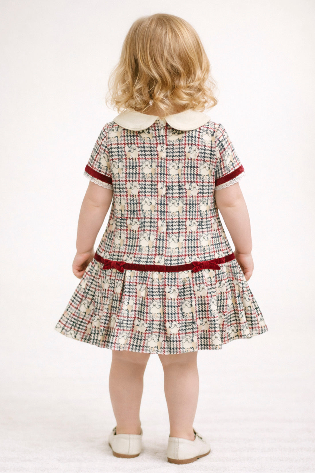 Baby Girls Multi Check Cotton Dress