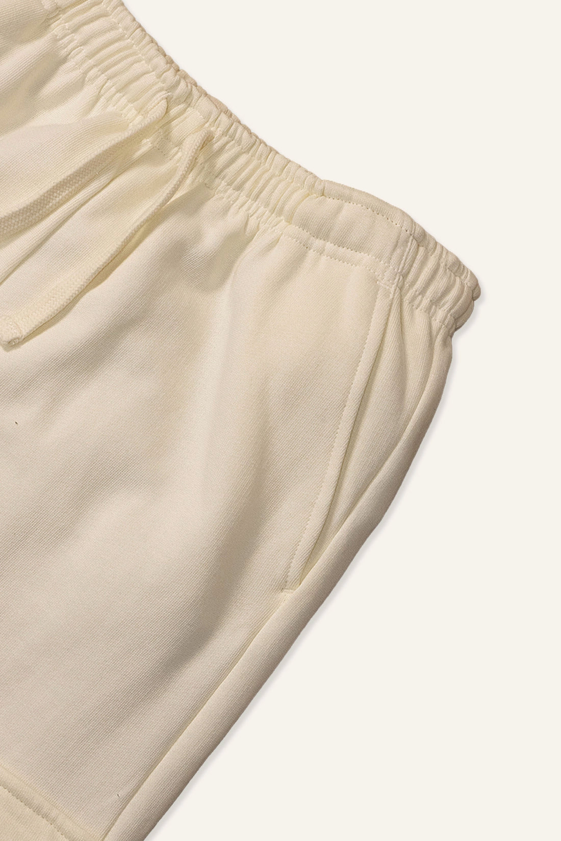 Girls Off White Solid Sweatshirt With Trouser