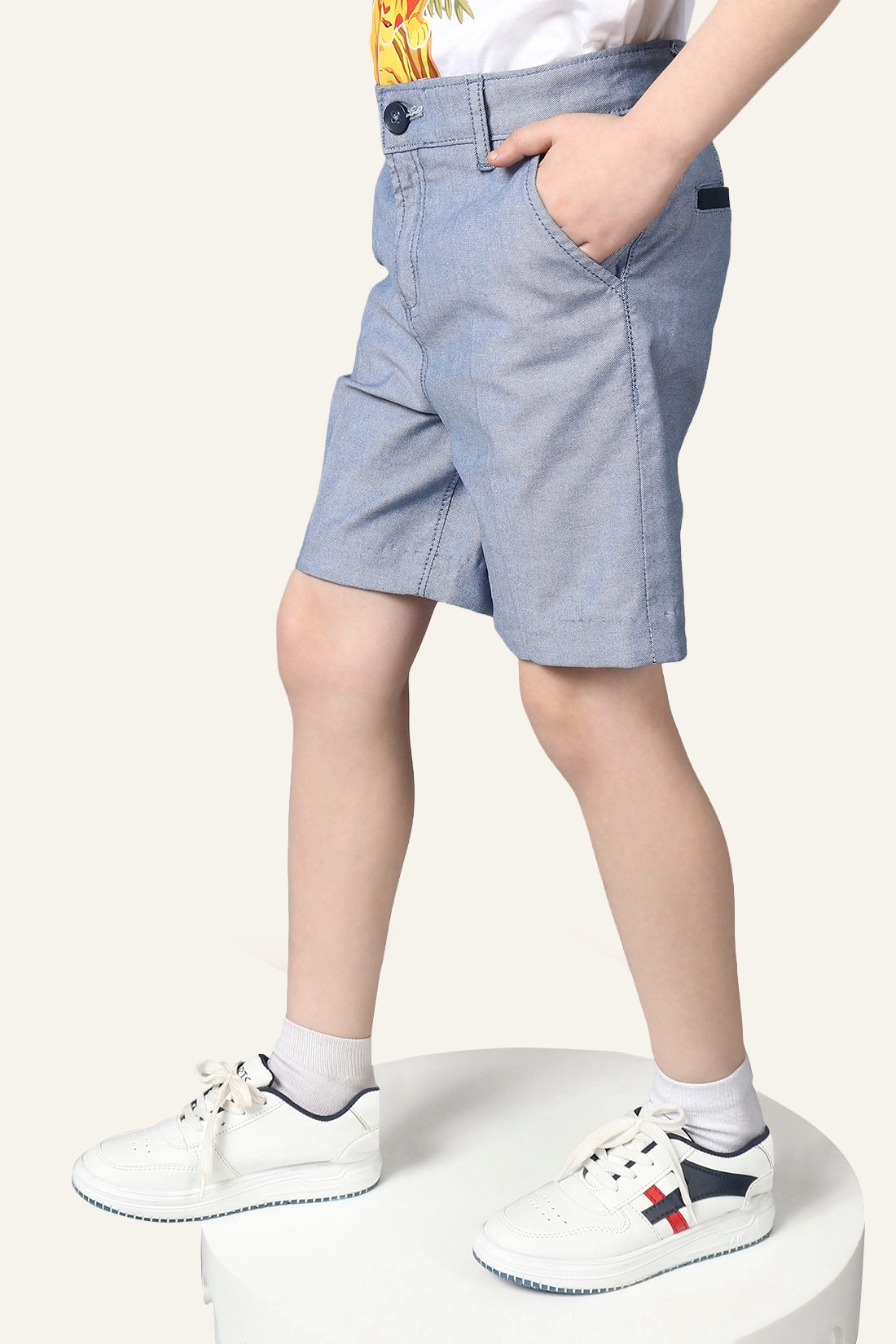 Boys Blue Cotton Shorts