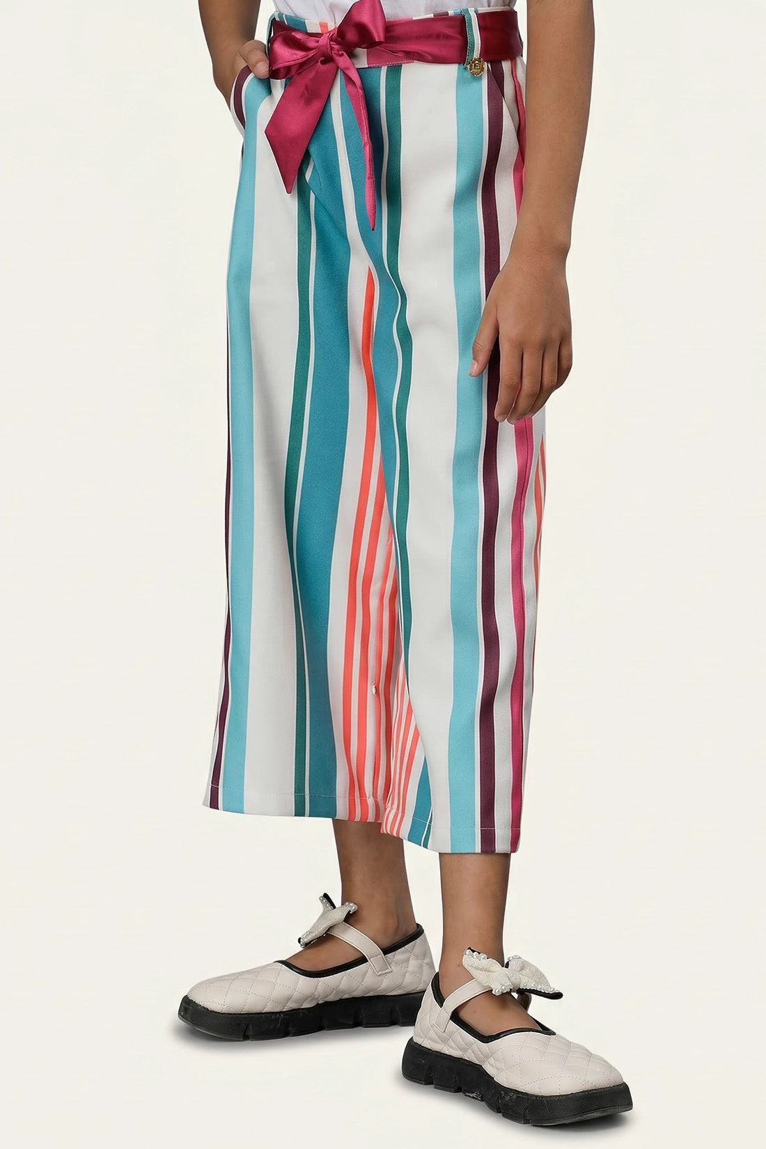 Girls Multicolored Ankle Length Culotte