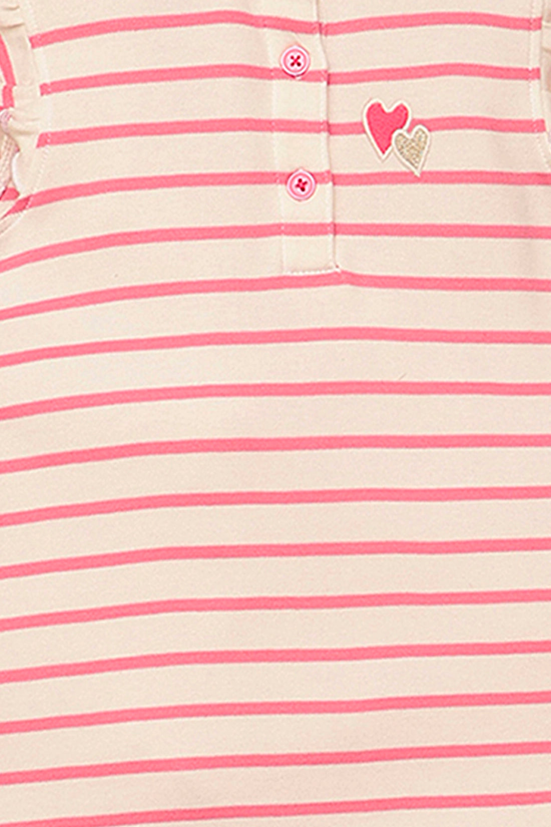 Girls Pink A-Line Stripe Dress