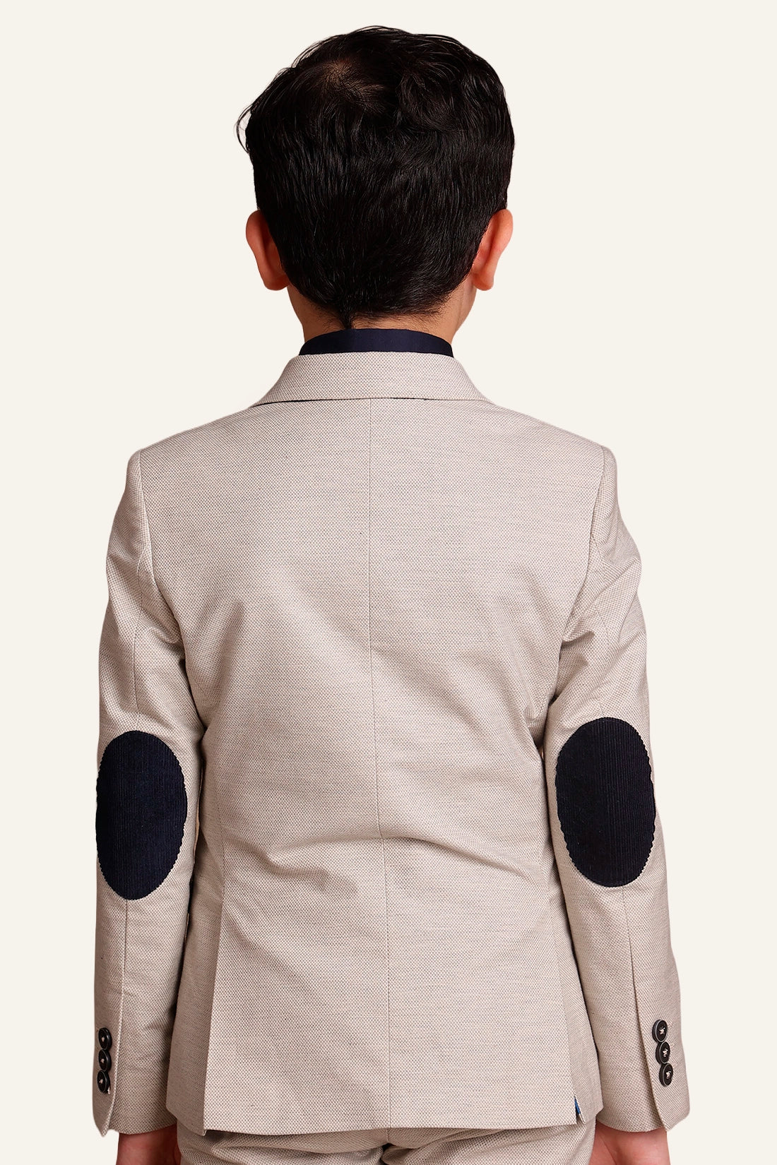 Boys Grey Solid Blazer