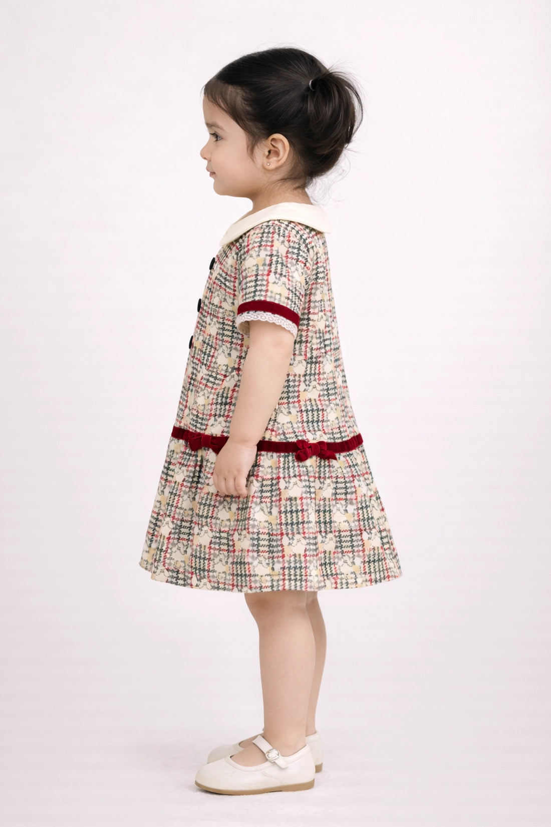 Baby Girls Multi Check Cotton Dress