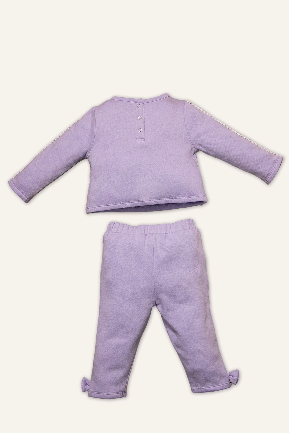 Baby Girls Lilac Sweat Shirt With Track Pant