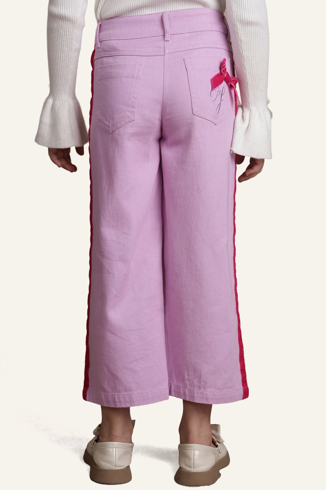 Girls Lilac Flared Jeans