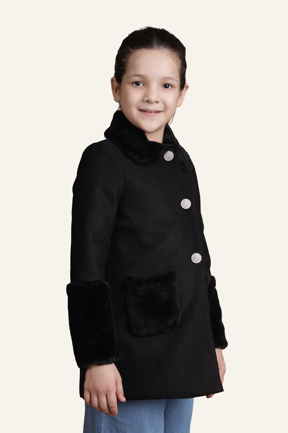 Girls Black Overcoat – Winter Wear