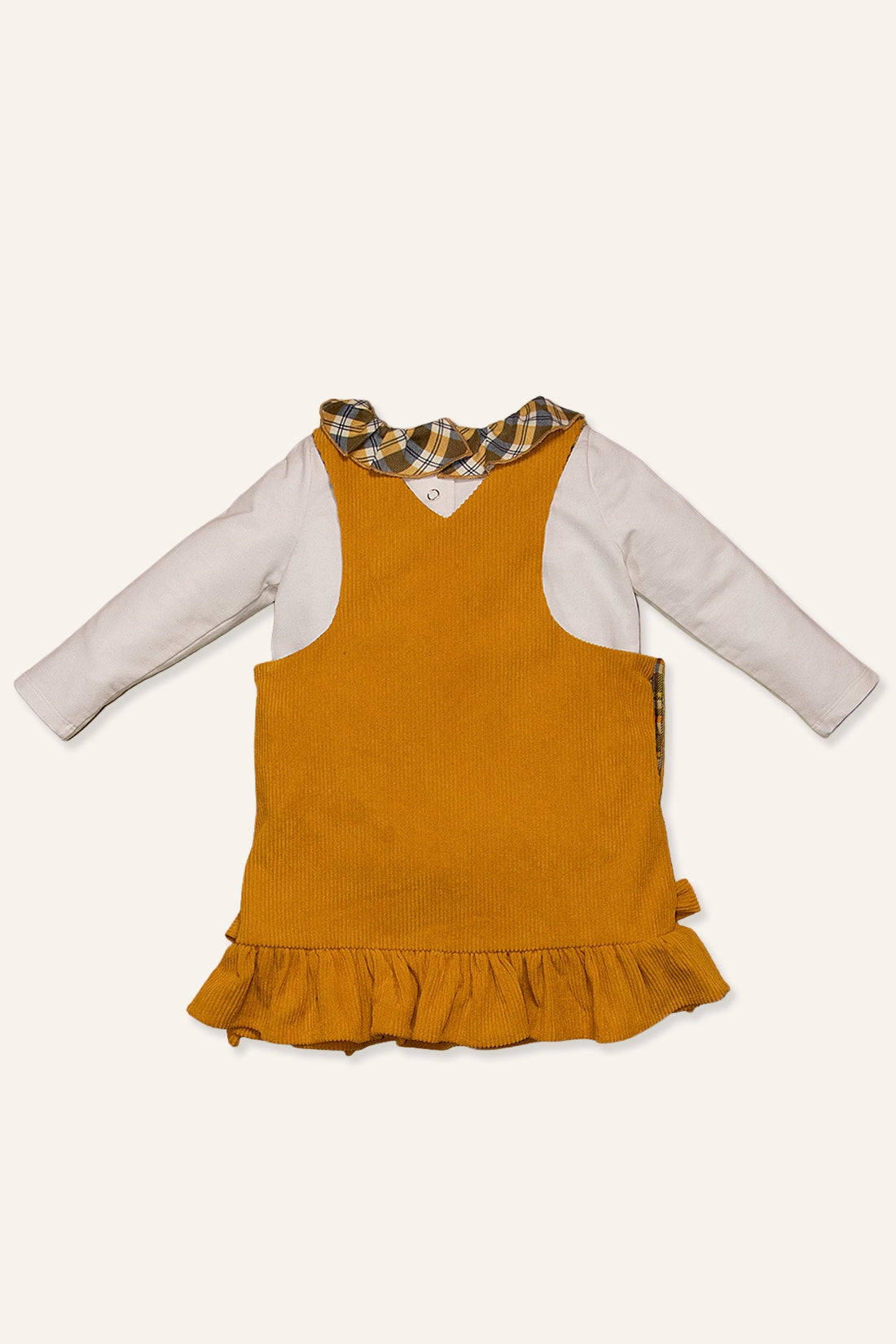 Baby Girls Mustard Dangri with t-shirt