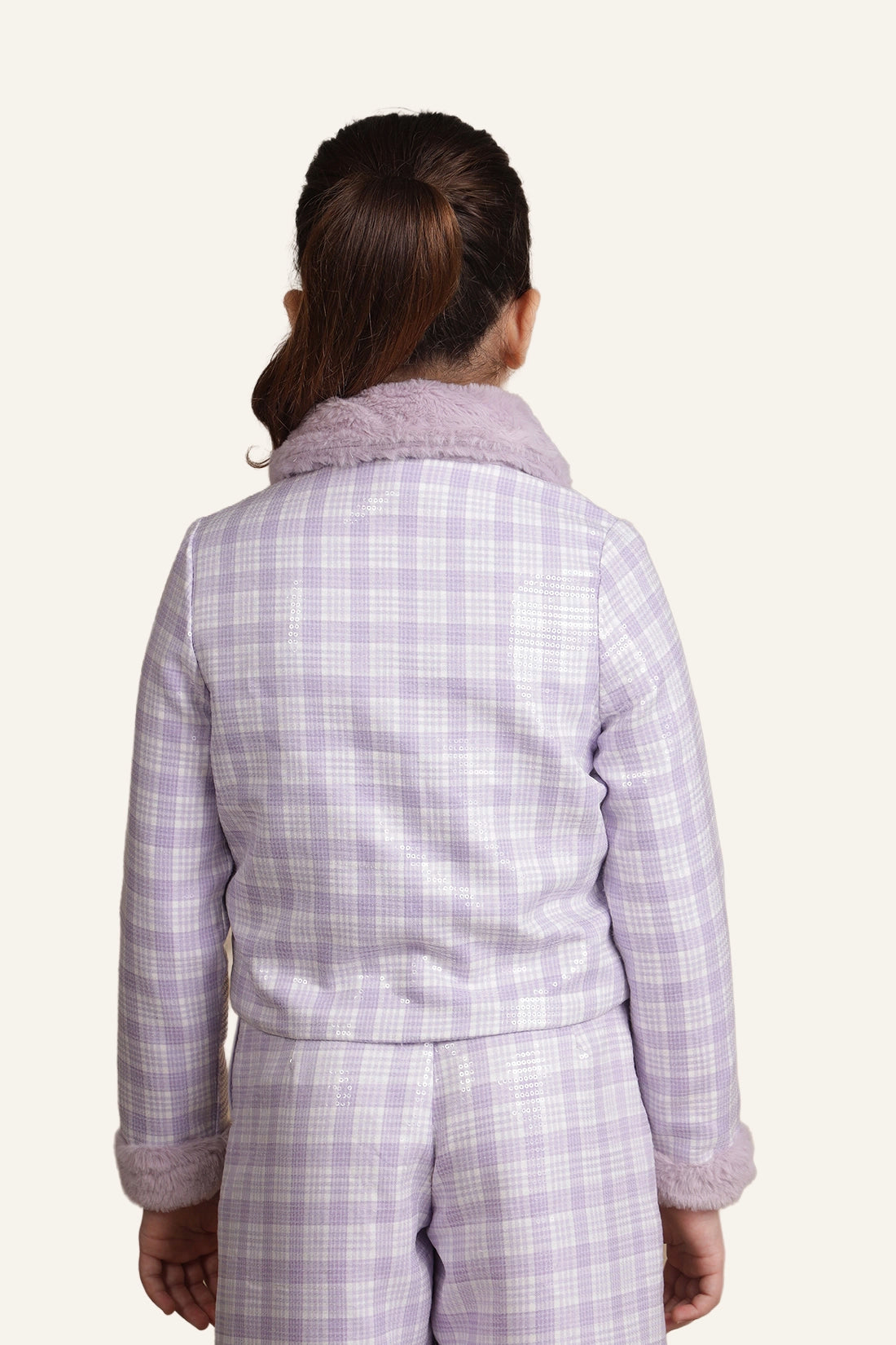 Girls Lilac Sequence Jacket