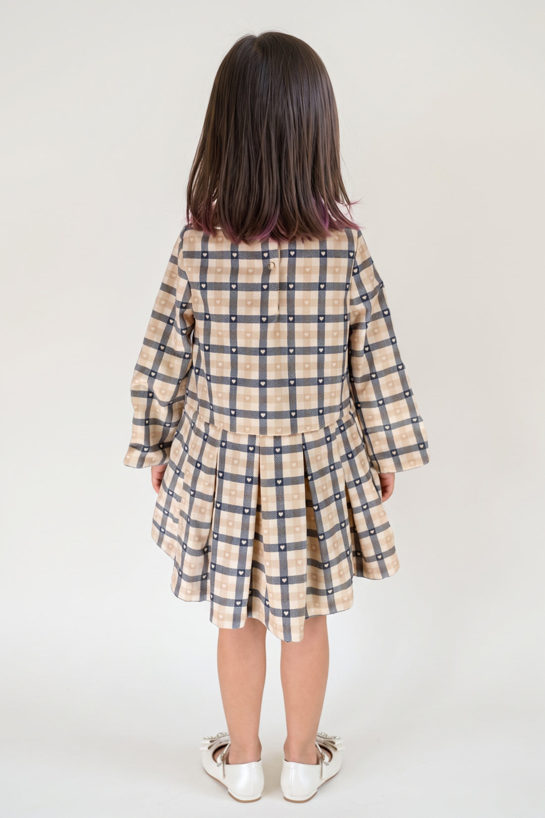 Baby Girls Multicolour Faux Fur Peter Pan Collar Dress