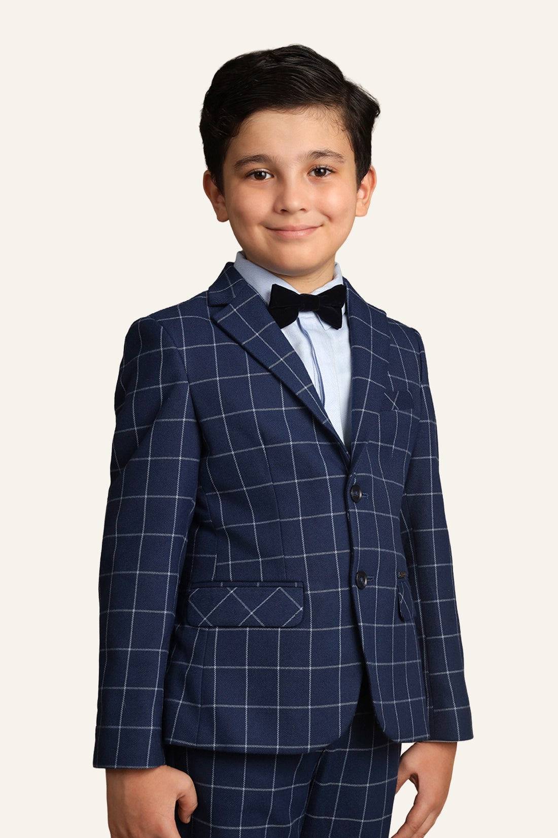 Boys Blue Checks Blazer