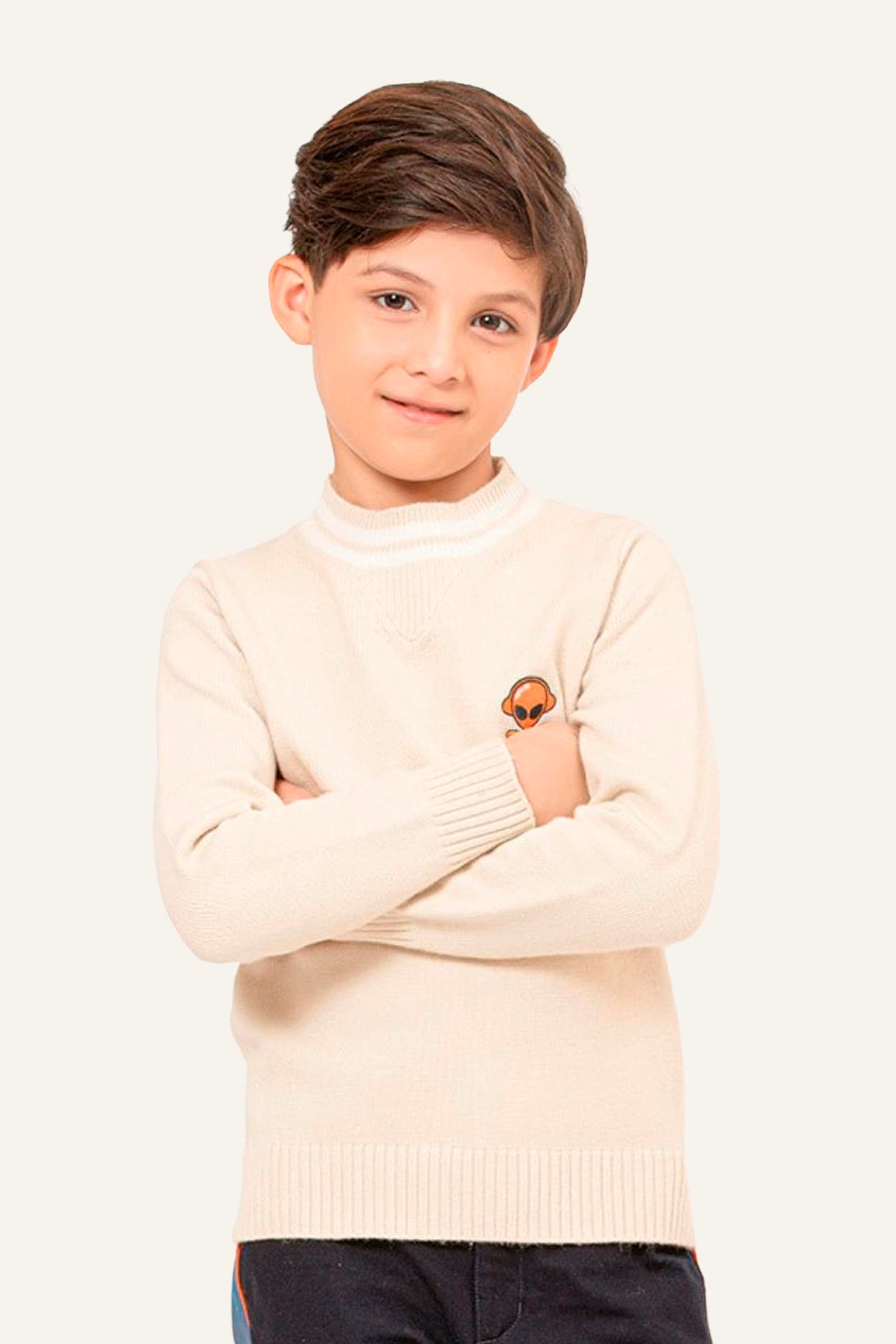 Boys Creme Sweater