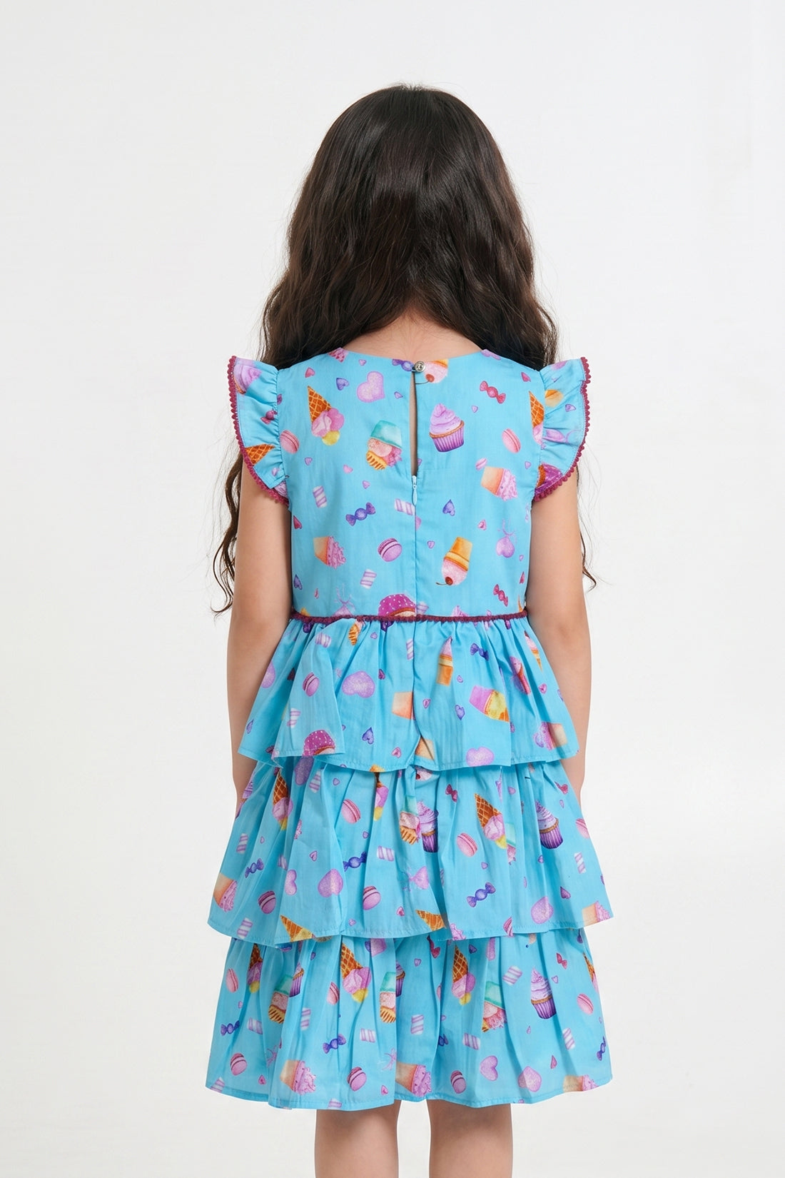 Girls Multi Animal Print Party Dress